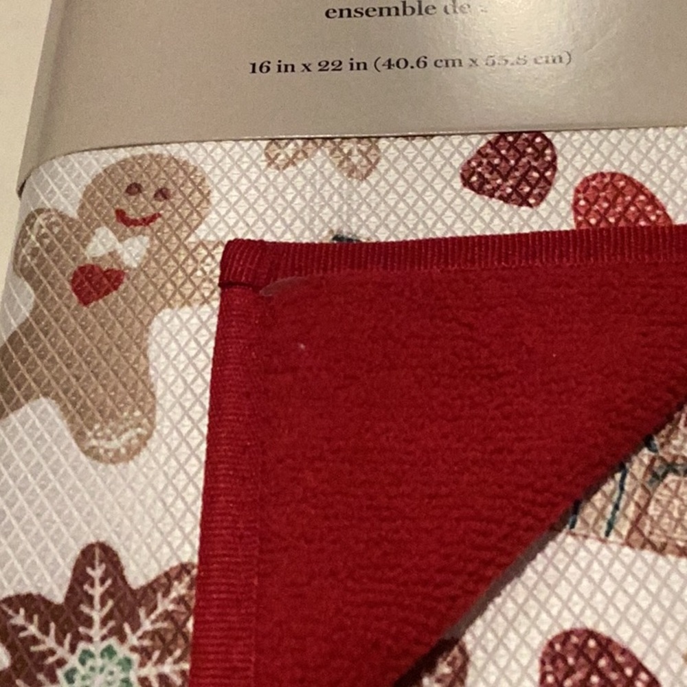 Martha Stewart Gingerbread Reversible Drying Mats - set of 2 - Picture 4 of 6